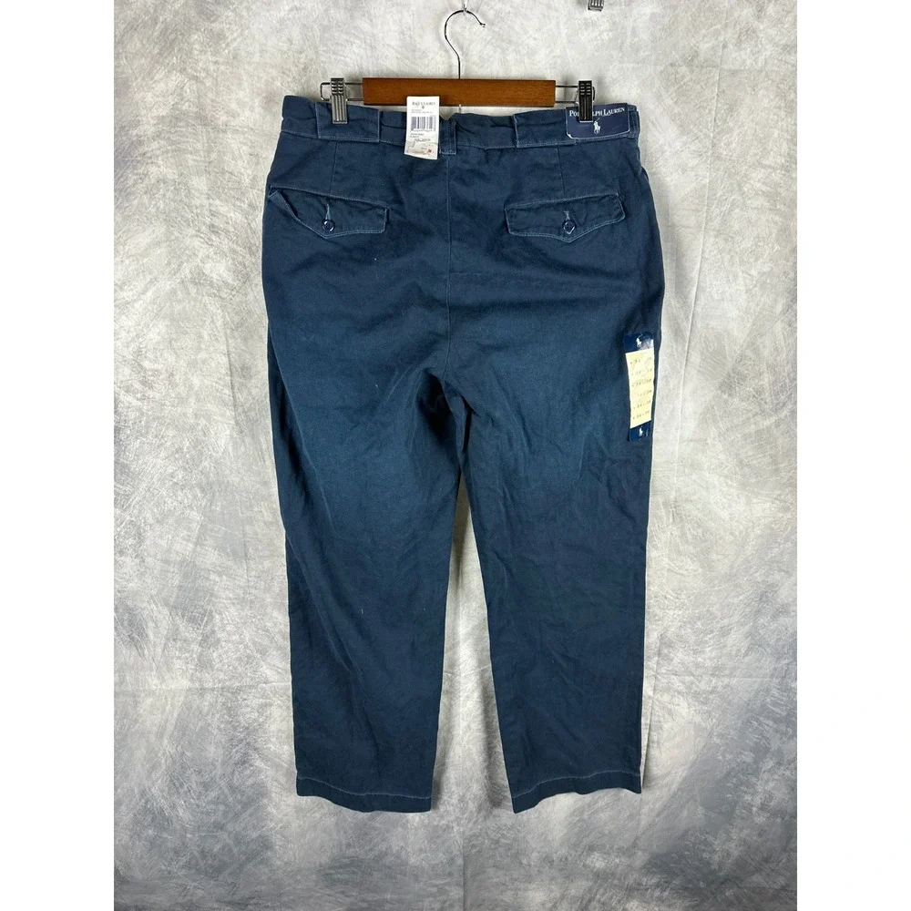 Polo Ralph Lauren Mens Navy‎ Blue Chino Pants Straight Leg 34X30 NWT